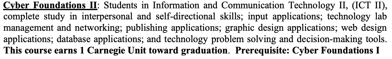 Course description